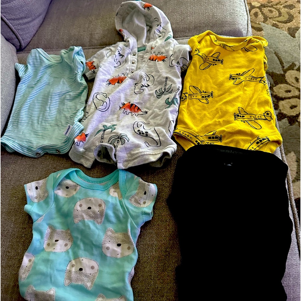 Gerber, cloud island, carters, and simple joys newborn onesies